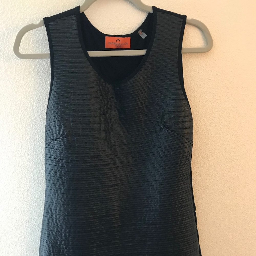 Black Textured Tank Top